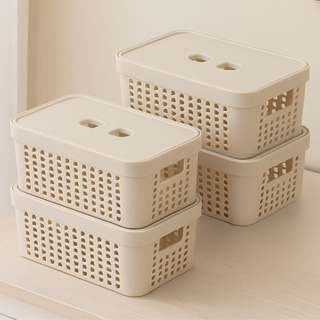 Kit 4 Caixas Organizadoras com Tampa 2 Litros 18,5 x13,5 x 9,5 Multiuso Cesto Organizador Multiuso em Oferta na Shopee