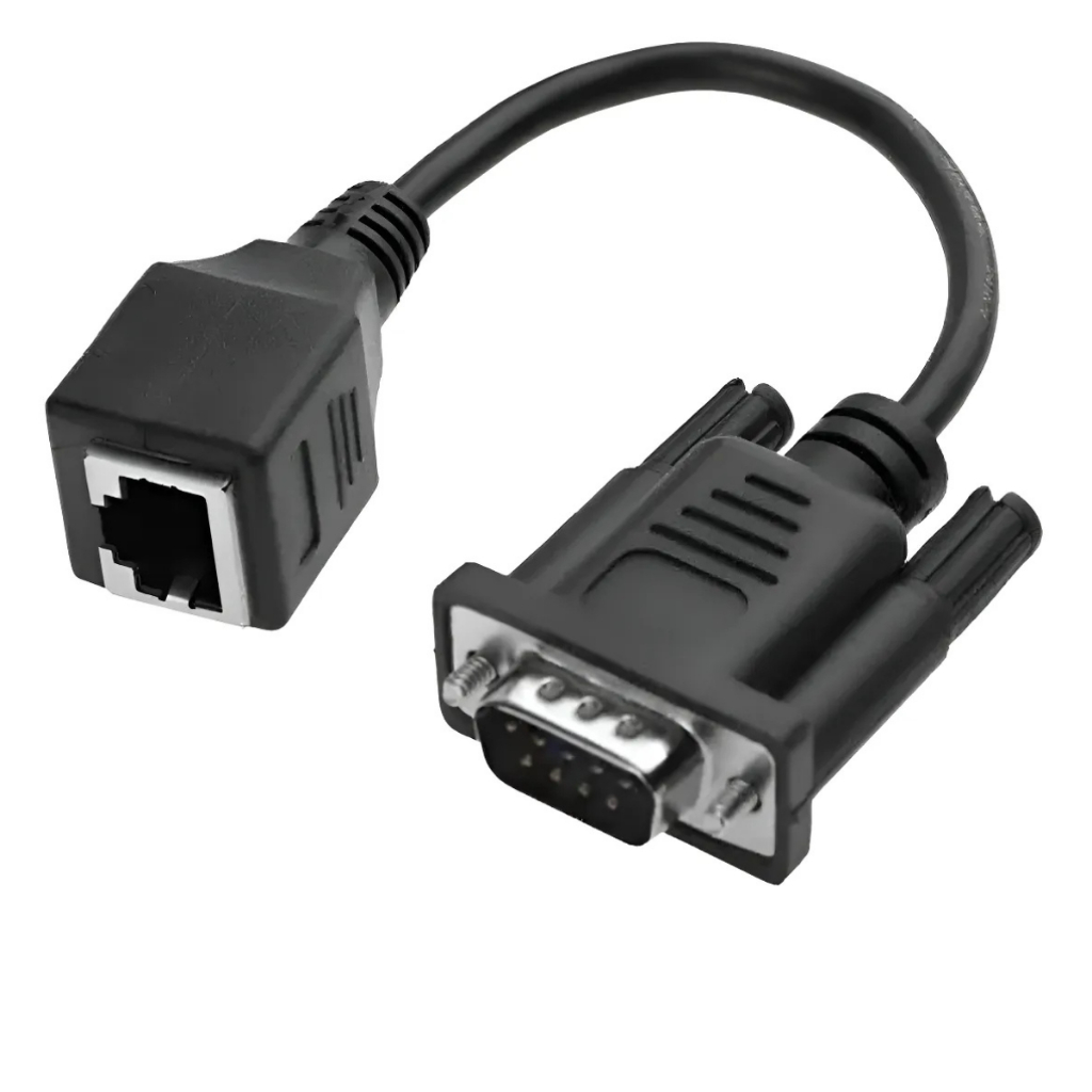 CABO ADAPTADOR SERIAL DP9 MACHO PARA Rj45 FEMEA RABICHO