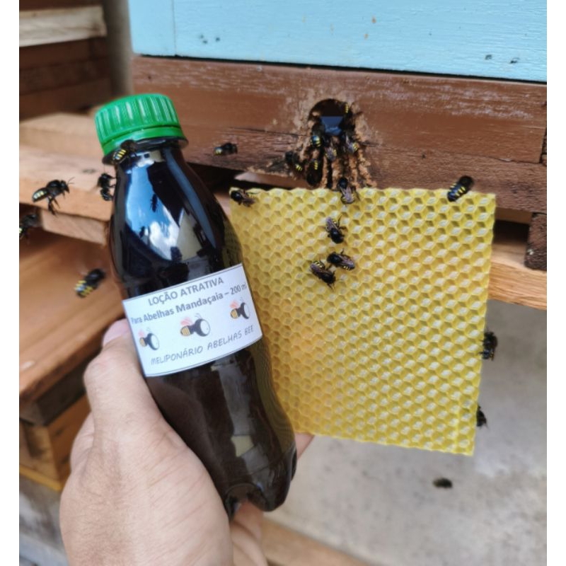 Loção Atrativo Puro de Abelha Mandaçaia 200 ml + Cera em Oferta na Shopee