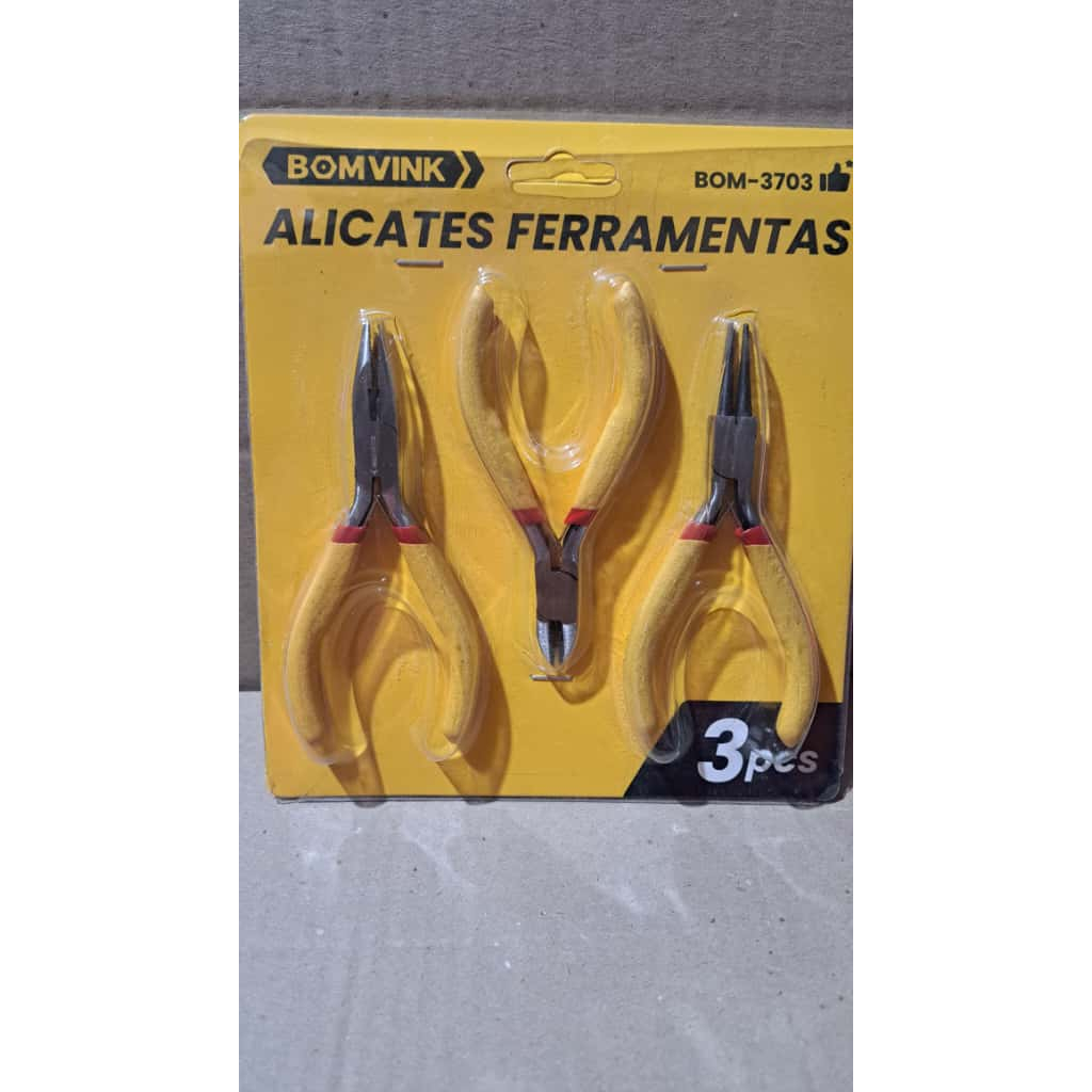 Kit Mini Alicate Aço Profissional Corte Bico Universal Artesanato Manual Bijuteria Fio