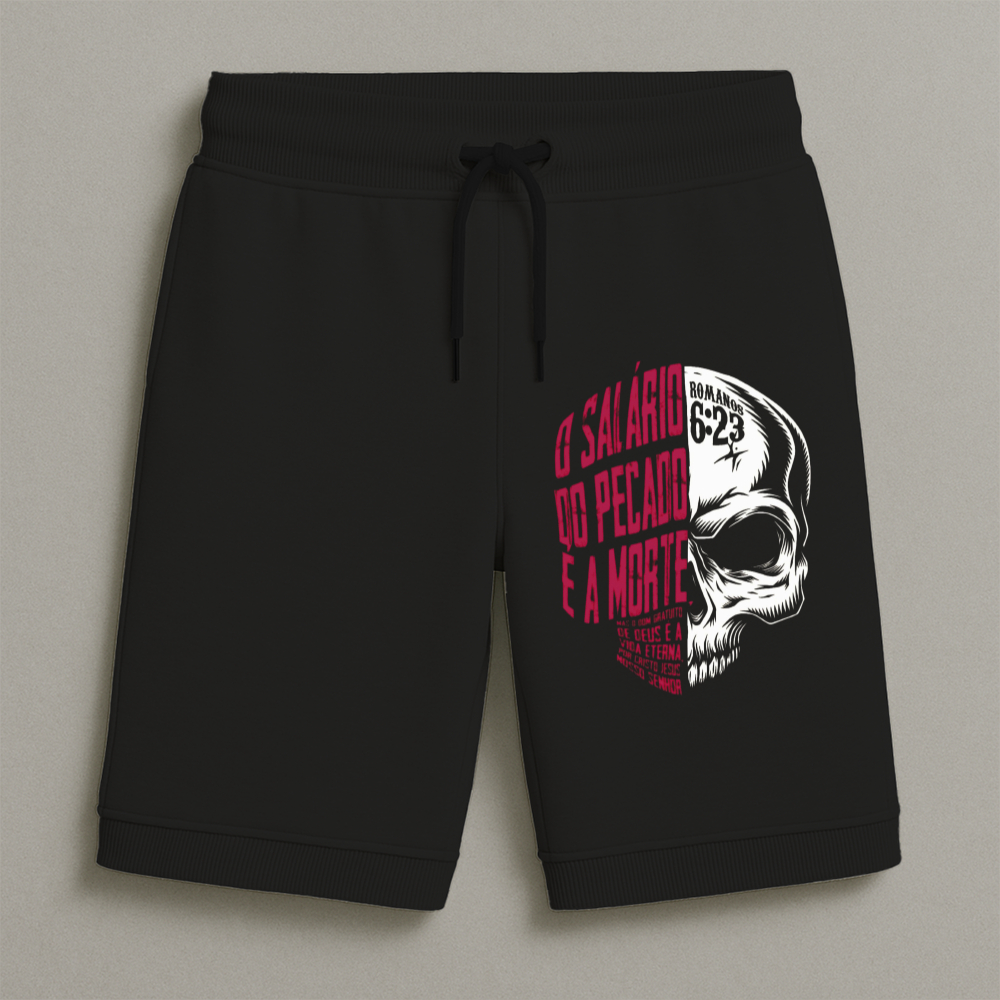 Bermuda Moletom Masculina Infantil Estampada Destino Conforto Streetwear Do Tamanho 8 Ao 16