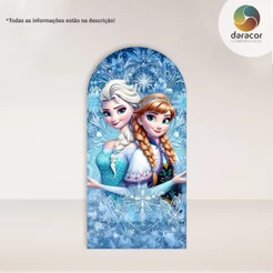 Painel Vertical Face Única Elsa e Anna Frozen Romano C/Elástico e Retangular c/Overlock- R05