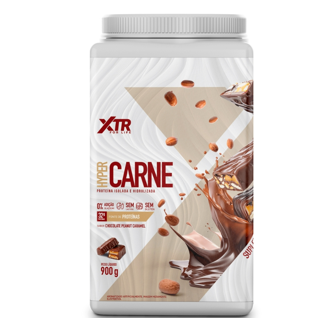 XTR For Life Hyper Carne 900g – Suplemento Proteico Sabor Snickers | Alta Concentração de Proteína