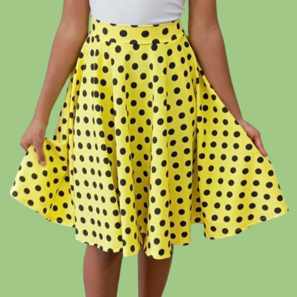 Saia Godê Infantil Poá Bolinha Moda Evangélica Feminina