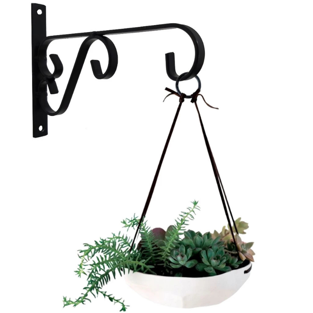 Kit 2 Suporte Ferro Rústico Mão Francesa ideal Jardim Pendurar Plantas Flores Samambaia Xaxim Vasos