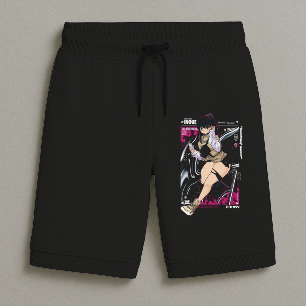 Bermuda Moletom Masculina Infantil Estampada Menina Sentada Conforto Streetwear Do Tamanho 8 Ao 16