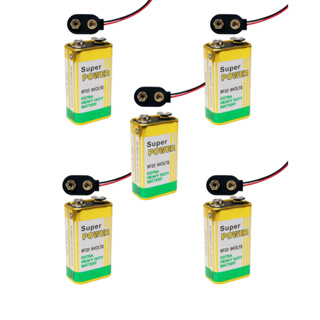 Kit 5 Baterias 9V + Clips Conector em Oferta na Shopee