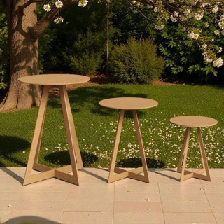 Mesas Dobrável Decoração De Festa Mesa De Apoio Mesa De Cabeceira Mesa Lateral Redondo Mdf Cru em Oferta na Shopee