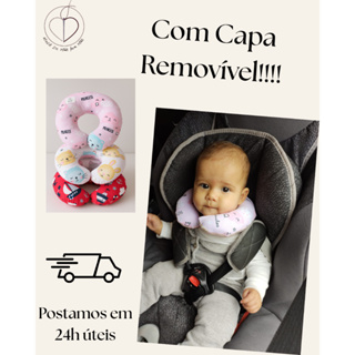 ALMOFADA DE PESCOÇO BEBÊ E INFANTIL - TRAVESSEIRO PROTEROR PARA CARRO - CAPA REMOVÍVEL - ERGONÔMICA em Oferta na Shopee