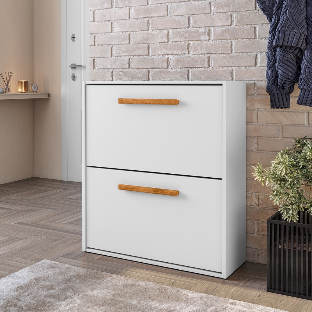 Sapateira Organizadora Moderna Quarto Sala Hall de Entrada Lara 2 Portas Basculantes Várias Cores! em Oferta na Shopee