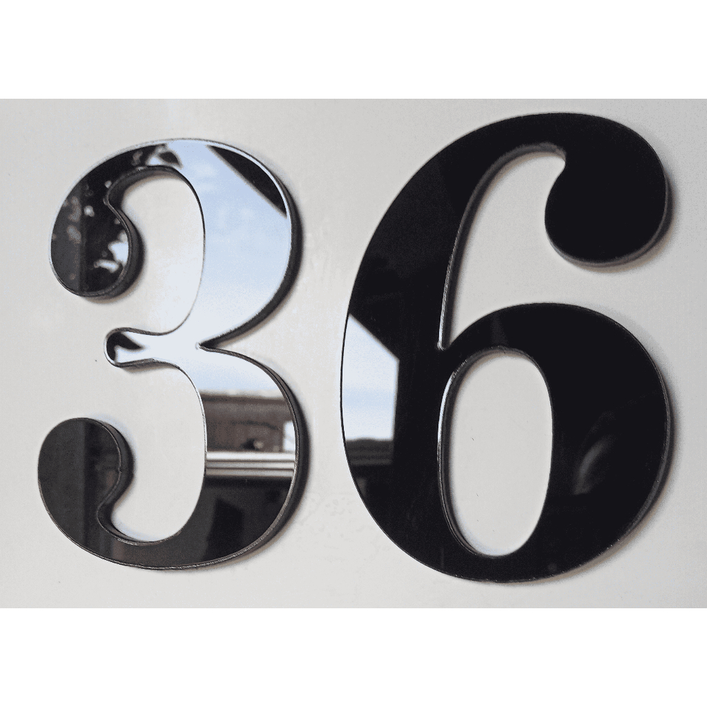 Número residencial 13 cm - Preto Brilhante - Formato clássico - Auto colante em Oferta na Shopee