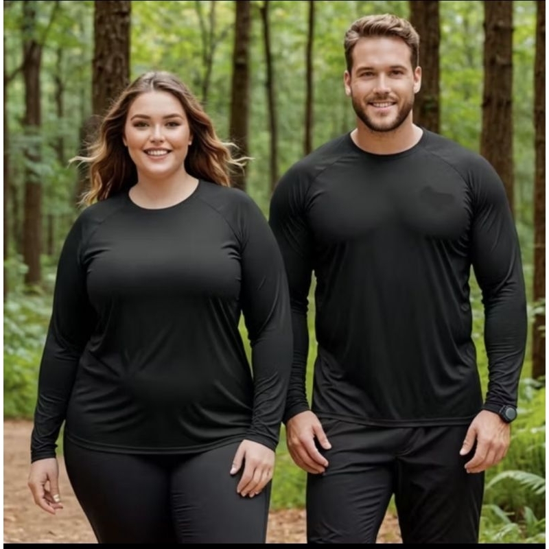 blusas plus size manga longa proteção  solar Uv. Termica Malha Fria Treino Academia