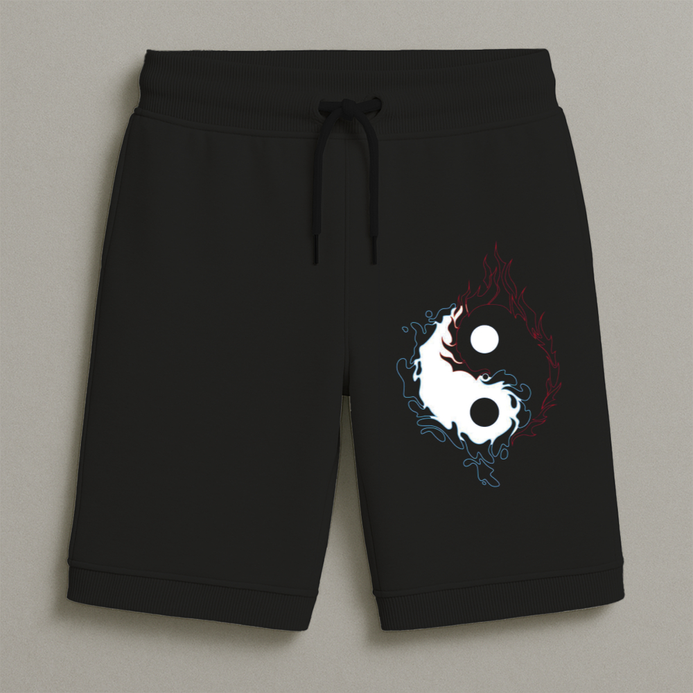 Bermuda Moletom Masculina Infantil Estampada Ing Ang Fogo Conforto Streetwear Do Tamanho 8 Ao 16