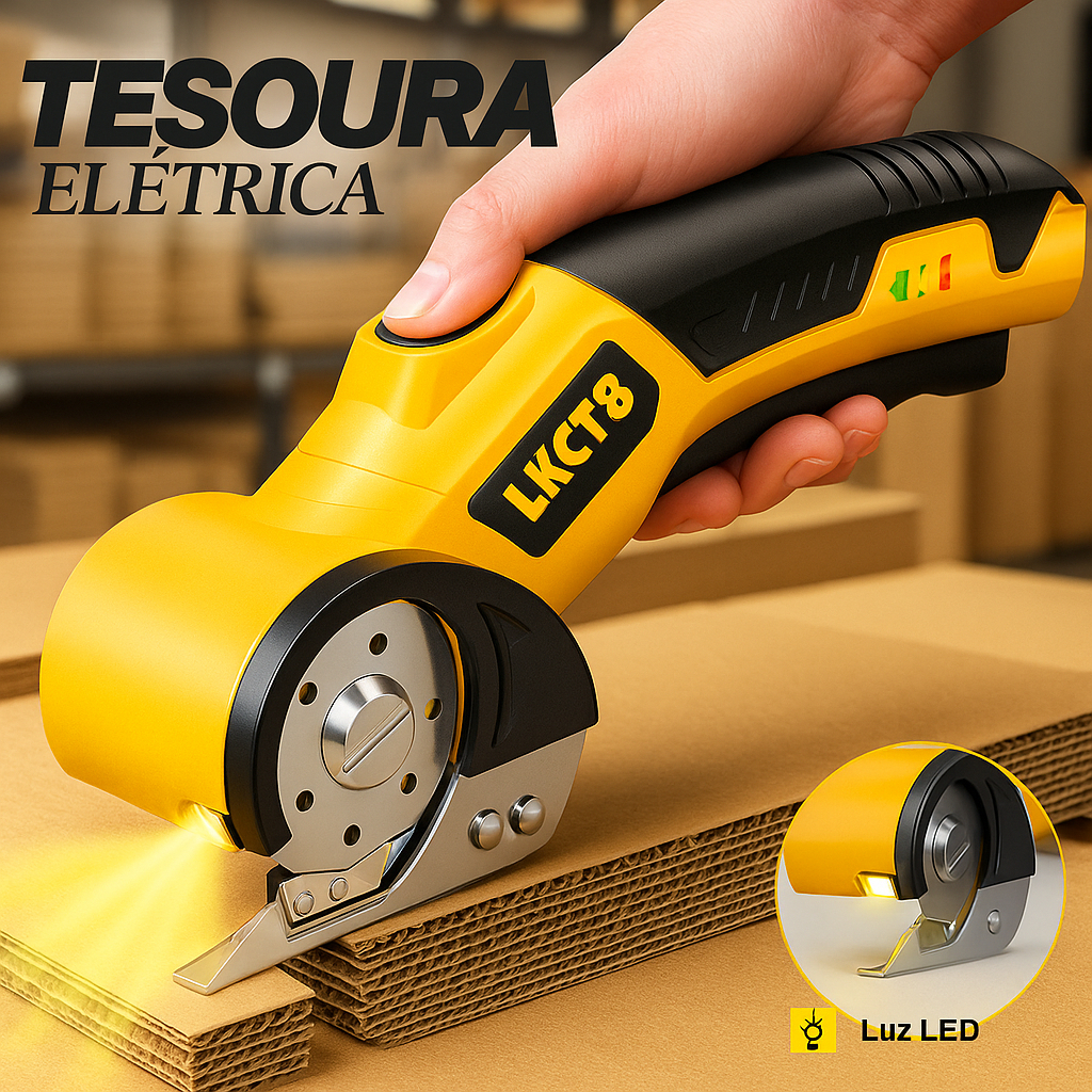 Tesoura Elétrica Cortador de Tecido Rotativo Portátil Costura em Oferta na Shopee