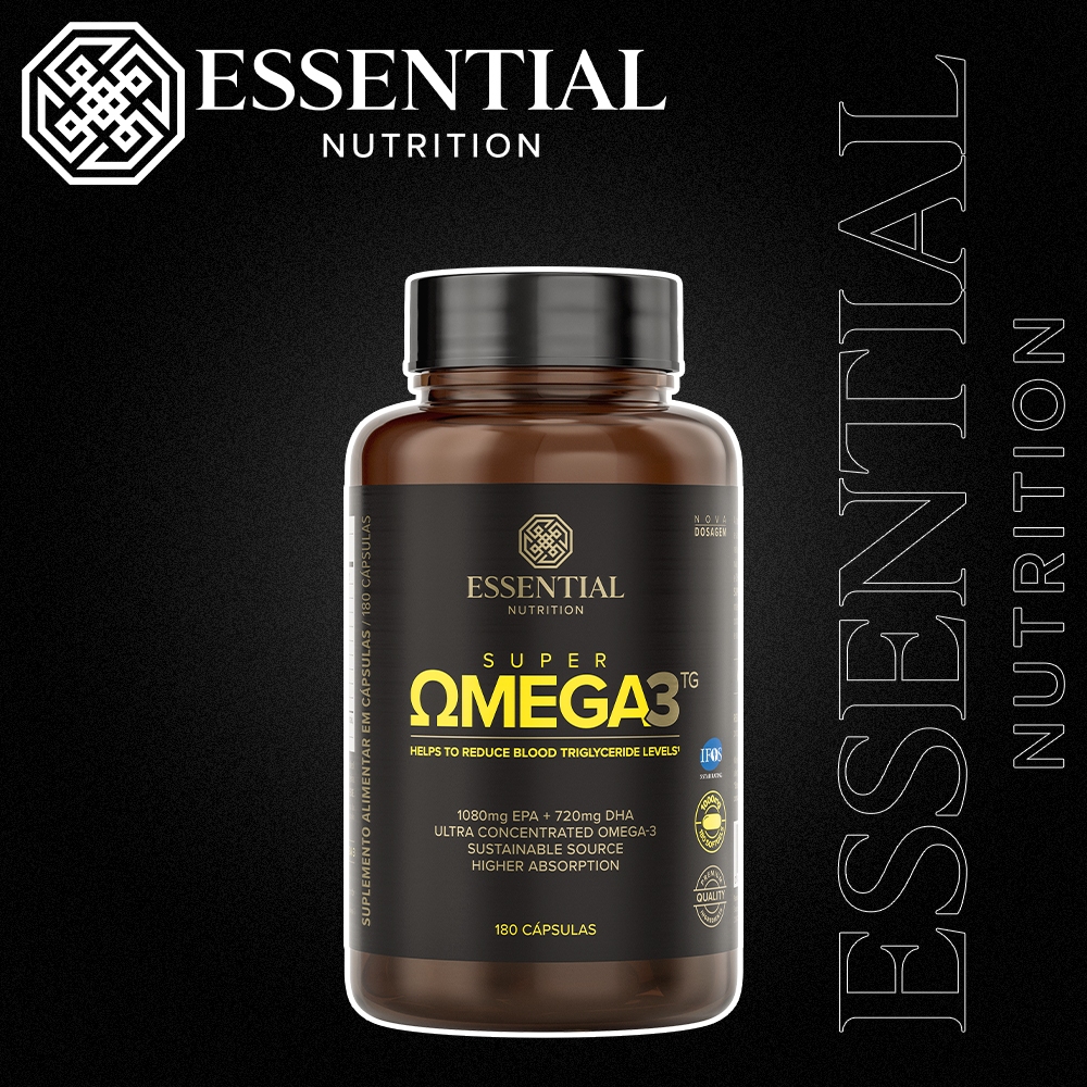 Super Ômega-3 TG 1000mg (180 Cápsulas) Essential Nutrition