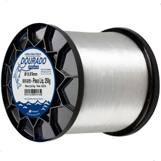 Linha Pesca Dourado Premium 250 Gramas Nylon Monofilamento Mazzaferro Carretel Bobina Várias Bitolas/Medidas