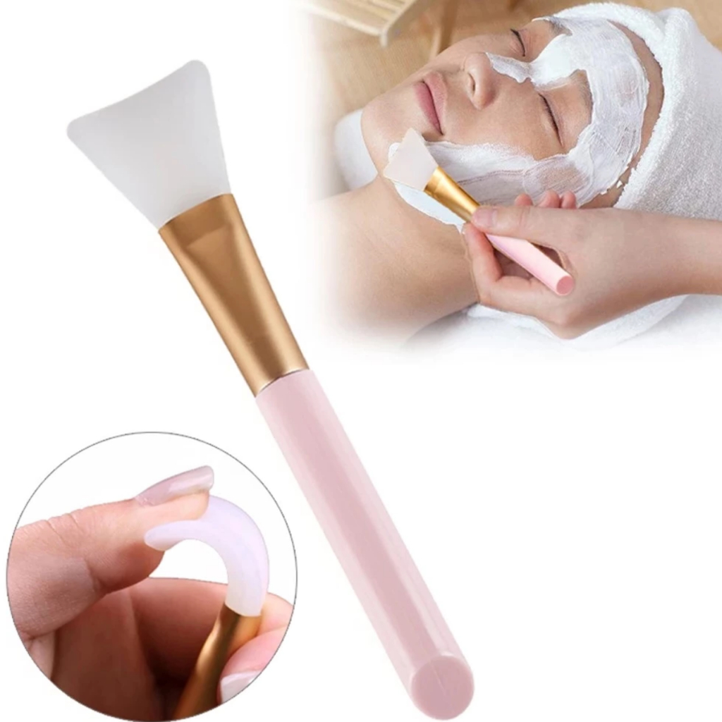 Pincel espátula de Silicone, para aplicar mascara facial, aplicação uniforme Cores Sortidas