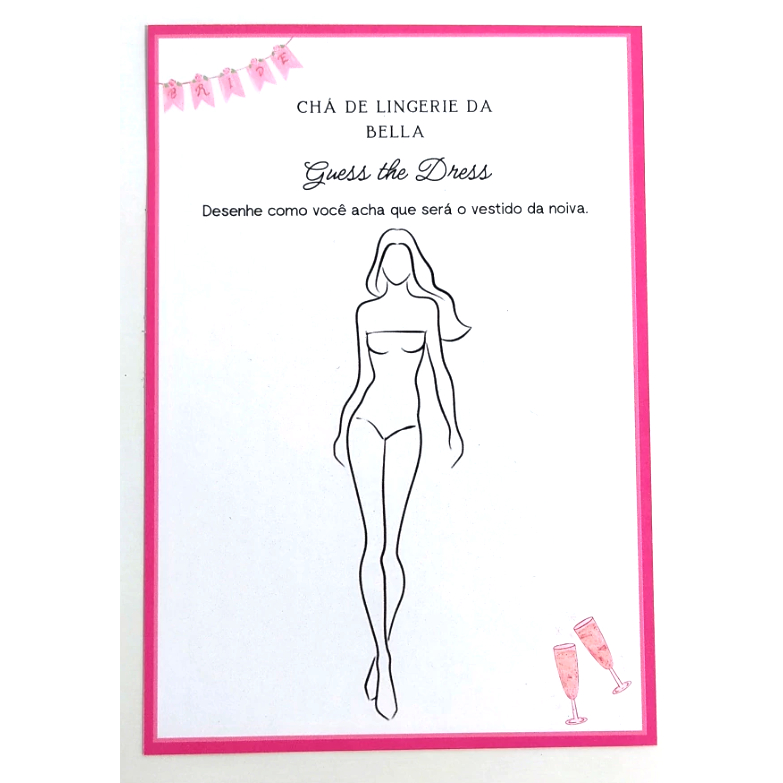 Card Guess the Dress ( Adivinhe o vestido)