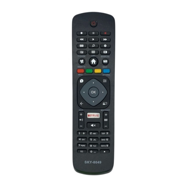 Controle Remoto Smart 7276 8049 7412 compatível com TV's Philips com atalho Netflix Universal