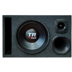Caixa Trio Duto Régua Triton De 12 Polegadas Para Carro Triton Tr620 P/ Porta Malas Montada Pronto Uso