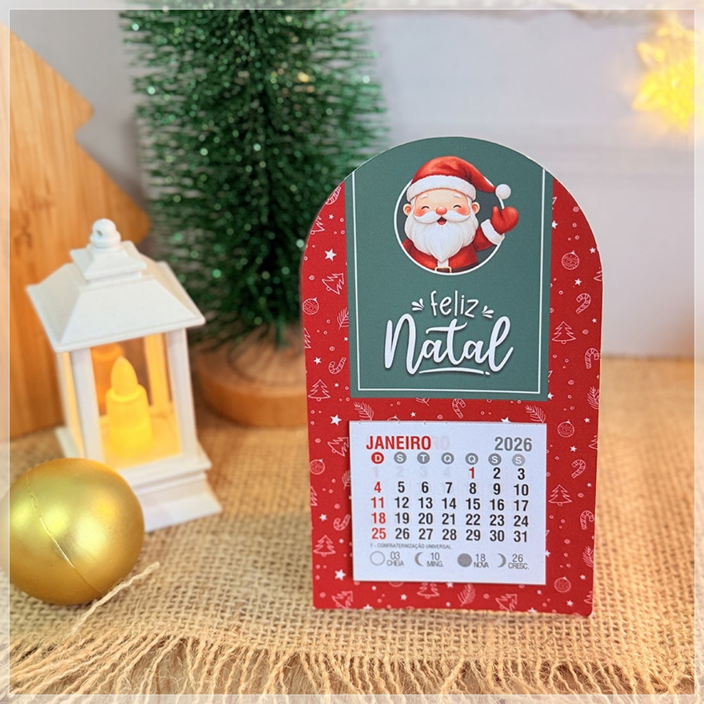 Kit 20 Calendario 2026 Mimo Natal Brinde PRONTA ENTREGA