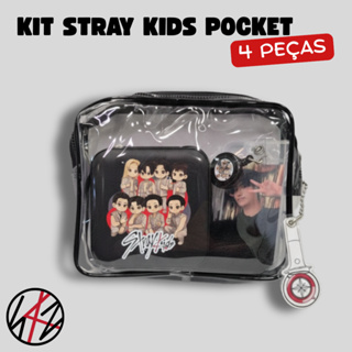 Kit Stray Kids Pocket Stay - Necessaire Chaveiro Porta Joias Holder Card em Oferta na Shopee