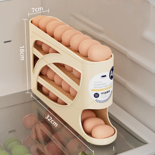 Organizador Porta Ovos Suporte 4 Andares Rolante Para 30 Ovos Dispenser organizador de Geladeira em Oferta na Shopee