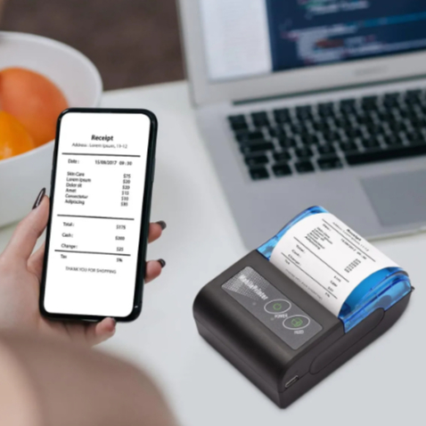 Mini Impressora Portátil Bluetooth Térmica Papel - 58mm Leve Compacta Rápida em Oferta na Shopee
