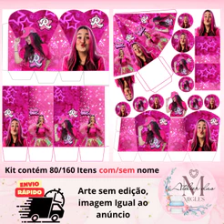 Kit com 80/160 itens lembrancinhas TEMA EMILLY VICK (COM/SEM NOME) - Envio rápido!!!