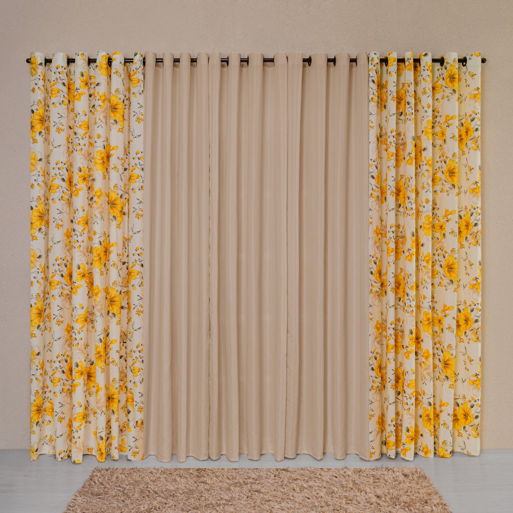 Cortina 5,00 m. largura x 2,80 m. Altura Sala ou Quarto Estampada em Oferta na Shopee