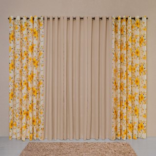 Cortina 5,00 m. largura x 2,80 m. Altura Sala ou Quarto Estampada em Oferta na Shopee