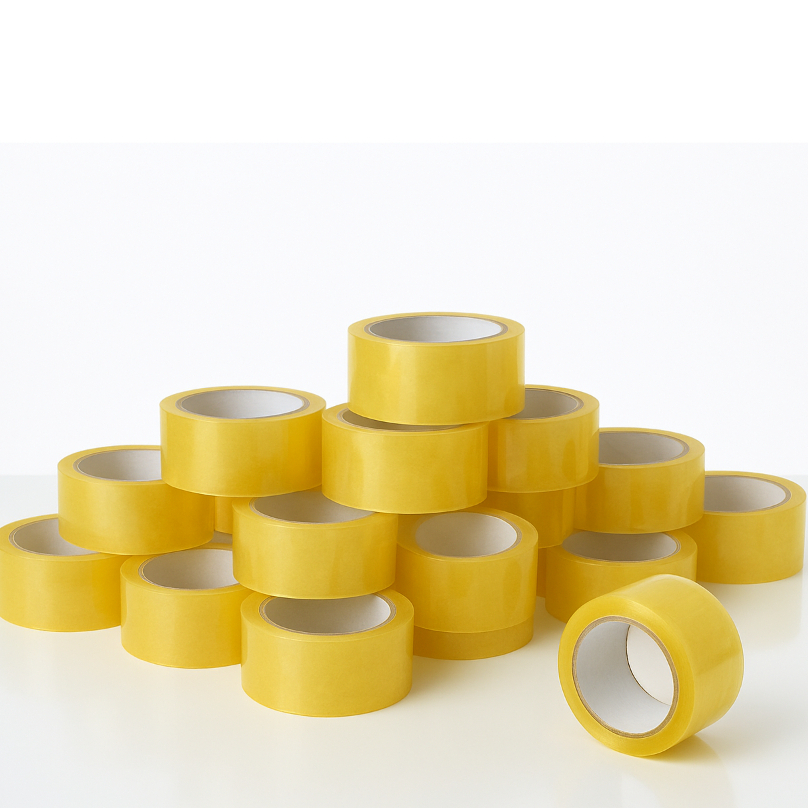 Kit Caixa C/ 80 Rolos de Fita Adesiva Hot Melt 45x100m para Embalagem E-commerce Papelão Correios Envio e Uso Comercial