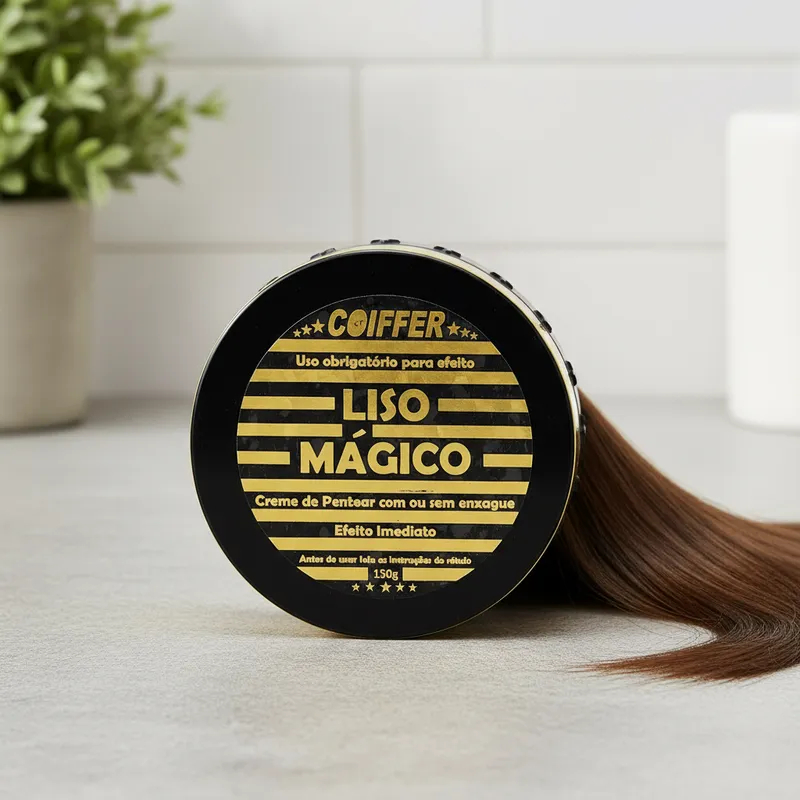 Creme de Pentear Liso Mágico Coiffer 150g Efeito Imediato em Oferta na Shopee