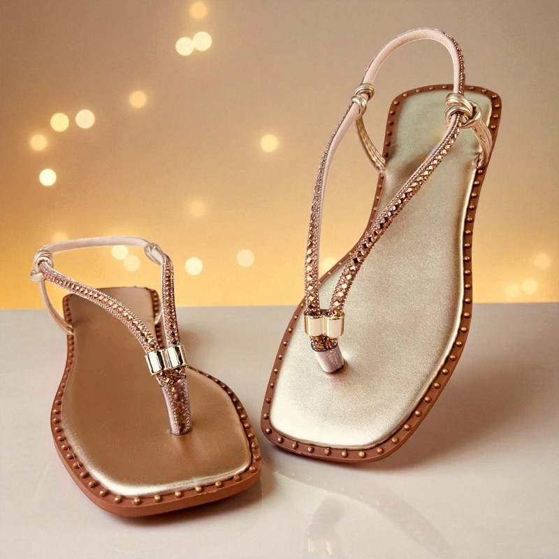 Rasteirinha Chinelinho de Dedo com Ajuste Brilho Pedrinhas Colorido Strass Confortável Dia a dia em Oferta na Shopee