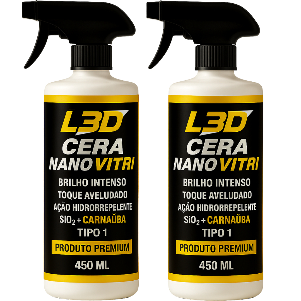 Kit 2x Cera Cristalizadora SIO2 - Ultra Brilho e Proteção