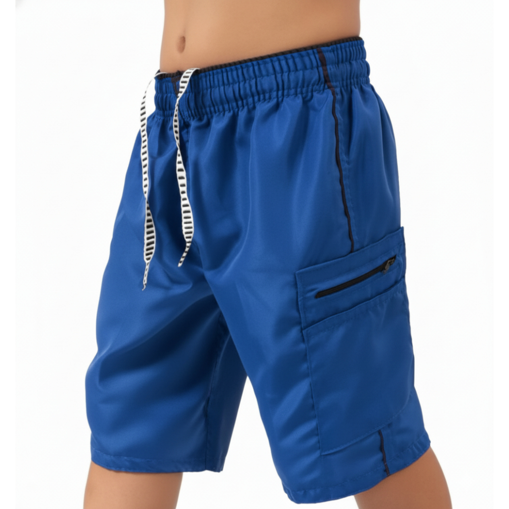 Short Infantojuvenil em Microfibra Tactel Conforto Bolsos e Secagem Rápida em Oferta na Shopee