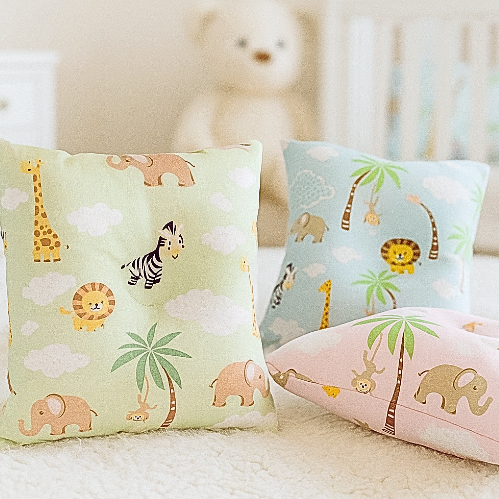 Travesseiro Anatômico Bebê Antialérgico Macio Safari Almofada Suporte para Cabeça do Recém Nascido em Oferta na Shopee