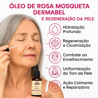 Óleo de Rosa Mosqueta 30ml Clareia Manchas na Pele Hidratação Regeneração e Anti Envelhecimento em Oferta na Shopee