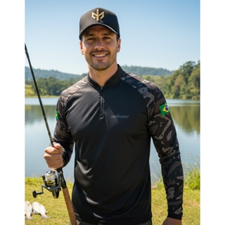 Camisa Pesca Blusa Pescador Tecido Térmico Fresco Proteção Uv50+ Pescaria Esportiva em Oferta na Shopee