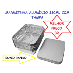 100 UN Marmita de Alumínio Com Tampa Retangular 220ml M90 Para Bolos Empadas Lembrancinhas Descar