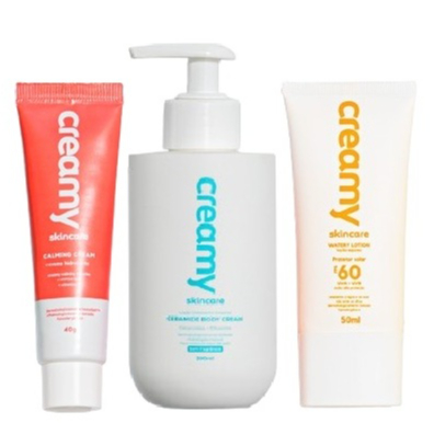 Kit Hidratação Corporal e Facial e Proteção Diária - Creamy Skincare em Oferta na Shopee