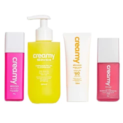 Kit Anti-Manchas Essencial Peles Secas e Sensíveis - Limpador Glicerinado, Niacinamide, Mandélico e Protetor Solar