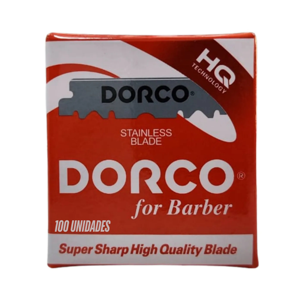Lãmina De Barbear Dorco Red 100 Unidades Cortadas Ao Meio