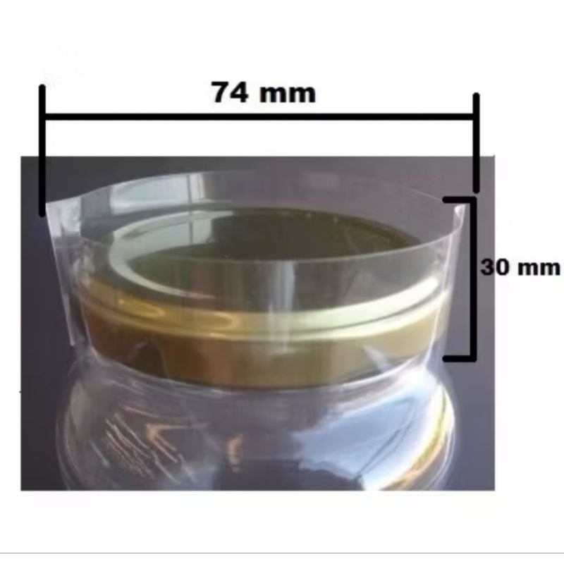 200 un Lacre Termoencolhivel para potes, patê, castiçal, conserva, velas aromáticas etc, 74mm de diâmetro.