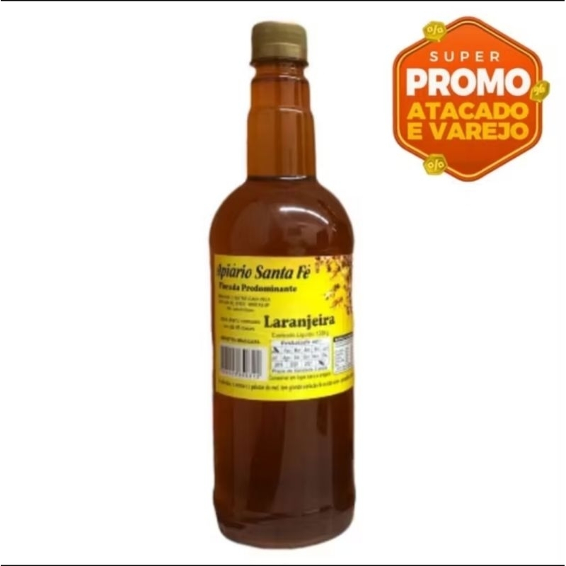 Mel Garrafa Puro 100% Orgânico Florada Laranjeira Ou Silvestre 1,3kg Atacado em Oferta na Shopee