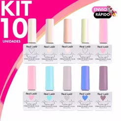 Cores Cintilantes Esmalte em Gel Real Love Linha Light Soak Off LED/UV - 8ml
