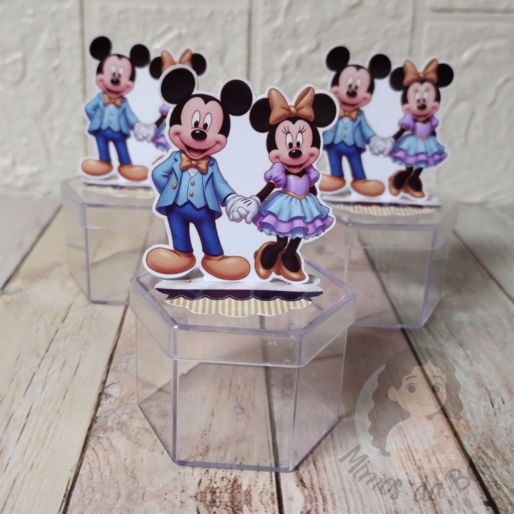 Aplique em Pé 3D MICKEY 50 ANOS Personalizados Lembrancinha Festa Infantil Kit 10 a 50 unidades