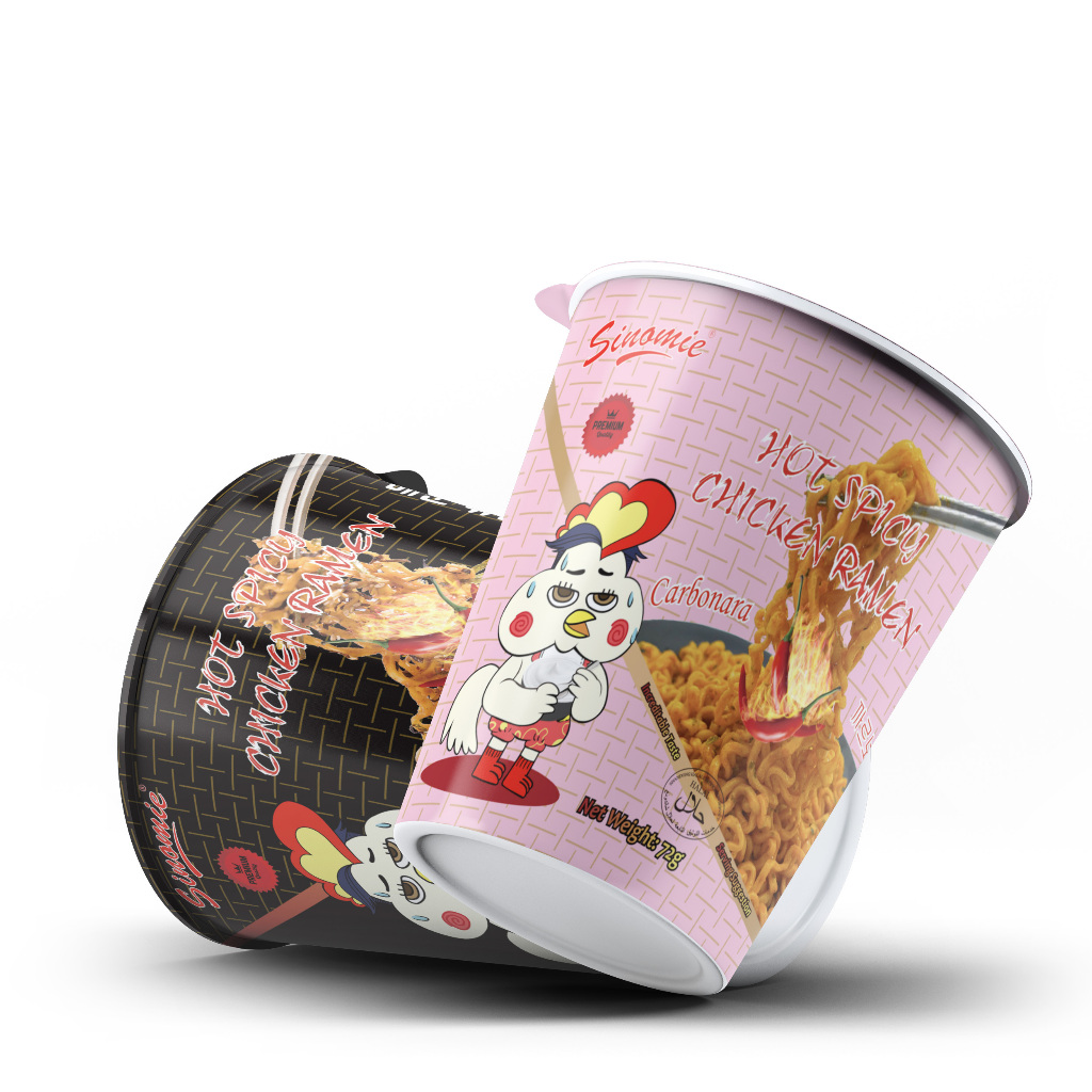 Lamen Coreano Sinomie 72g | Frango Picante, Queijo ou Carbonara | Macarrão Instantâneo Oriental