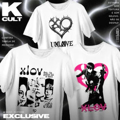 Camiseta Unissex XLOV 'Rizz' UXLXVE Y2k KPOP Aesthetic