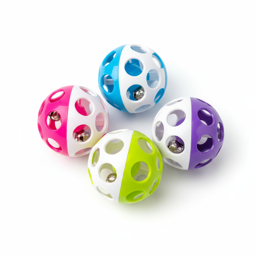 Bolinha Acrílica com Guizo Brinquedo com Enriquecimento Ambiental Ideal Gatos e Pássaros em Oferta na Shopee